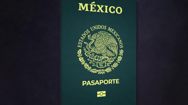Mexican travel document highlighted with rugged terrain setting