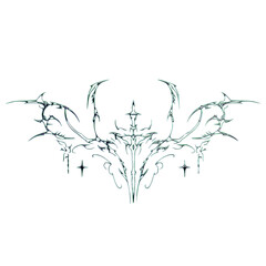 Obraz premium Iridescent Gothic Neo Sigilism