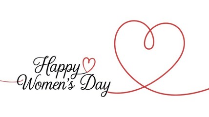 Happy women's day greeting with heartfelt wishes