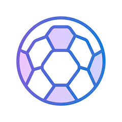 Obraz premium A stylized football illustration featuring a gradient color scheme and a bold outline