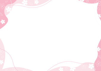 お洒落な桜のフレーム
