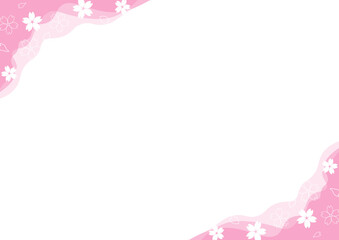 お洒落な桜のフレーム