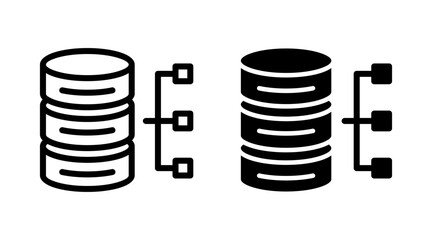Database icon set vector. database sign and symbol