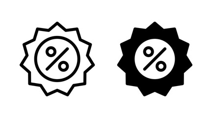 Discount icon set vector. Discount tag sign and symbol