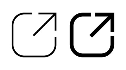 External link icon set for web and mobile app. link sign and symbol. hyperlink symbol