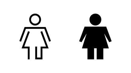 Female icon set vector. woman sign and symbol