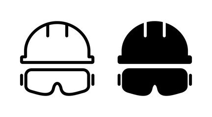 Fototapeta premium Helmet icon set vector. Motorcycle helmet sign and symbol. Construction helmet icon. Safety helmet