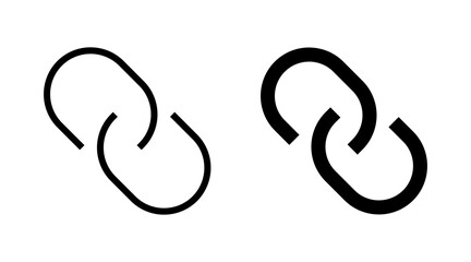 Obraz premium Link icon set vector. Hyperlink chain sign and symbol