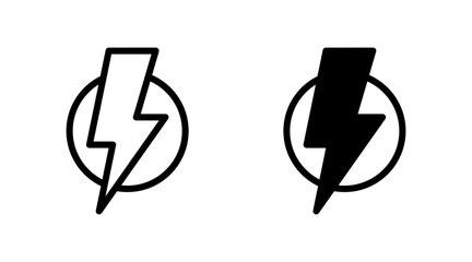 Lightning icon set vector. electric sign and symbol. power icon. energy sign