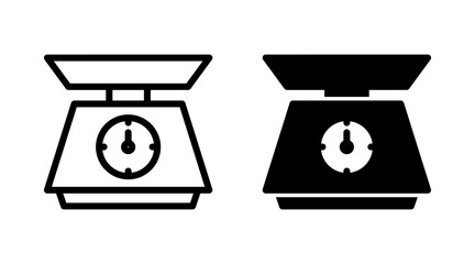 Scales icon set vector. Weight scale sign and symbol