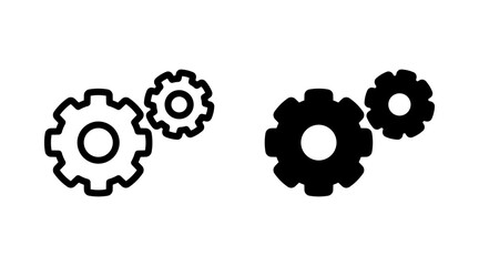 setting Icon set vector. Cog settings sign and symbol. Gear Sign