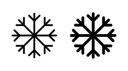 Snow icon set vector. snowflake sign and symbol