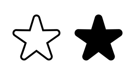 Star Icon set vector. rating sign and symbol. favourite star icon