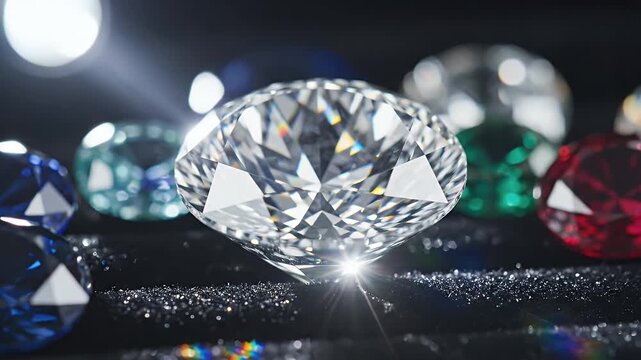 Sparkling gemstones of various colors, a captivating display of brilliance and beauty.