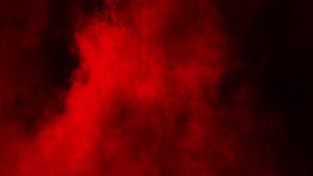 Black and Red Gradient Video Footage of Seamless Loop Shifting Smoke, ProRes 422 HQ High Bit Depth Moving Crimson Fog Animation and Cinematic 16-bit Atmospheric Motion Graphic