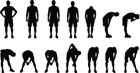 Collection of heavy construction machinery silhouettes featuring excavators bulldozers dump trucks and tractors isolated on white background for industrial engineering site development and architectu © Its Ariful 