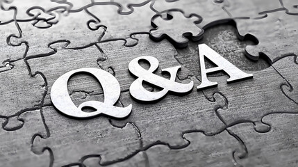 Questions and Answers Concept with Jigsaw Puzzle
