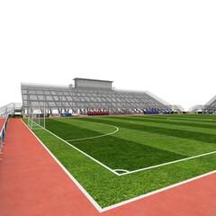 Obraz premium 3d render of outdoor futsal arena
