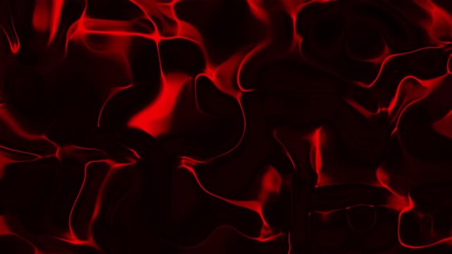 Black and Red Gradient Video Footage of Shifting Caustic Energy Waves, ProRes 422 HQ High Bit Depth Moving Organic Fluid Motion and Professional 16-bit Cinematic Animation