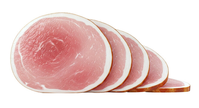 Close-up of Sliced Cooked Ham