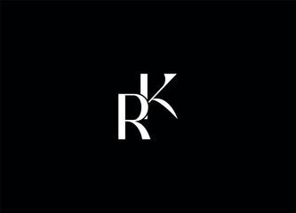 RK initial letter logo design and creative logo