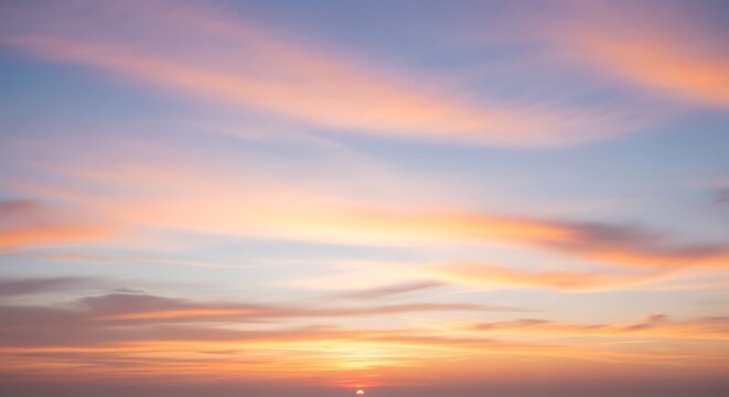 Serene sunset sky
