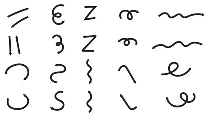 Collection of Diverse Black Arrow and Decorative Line Designs