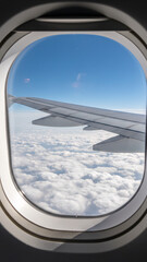 from inside the airplane