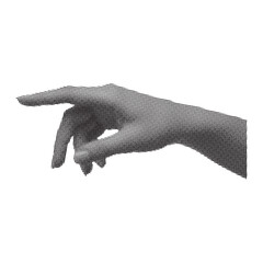 Elegant Hand Gesture with Halftone Texture