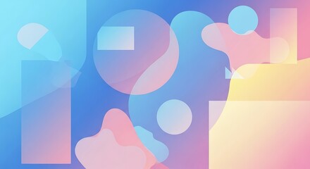 Abstract Colorful Shapes and Geometric Forms.