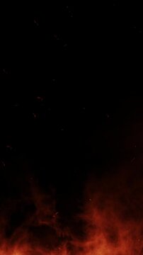 Procedural Vertical Fire Embers Motion Graphics Animation