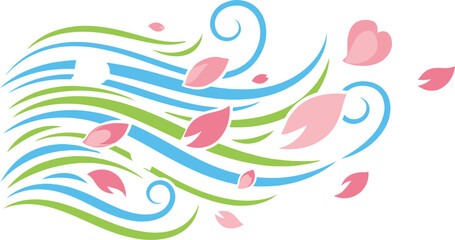 Obraz premium Floral Swirling Leaves