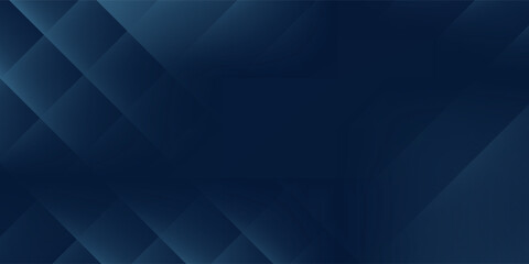 Fototapeta premium Abstract dark blue geometric background with layered diagonal shapes and soft gradient. Modern minimal corporate design for technology, business presentation, website header, banner, UI UX, fintech
