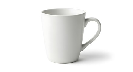 Obraz premium Blank White Ceramic Coffee Mug Mockup Isolated on White Background