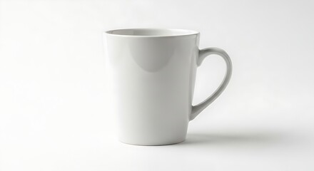 Obraz premium Blank White Ceramic Coffee Mug Mockup Isolated on White Background