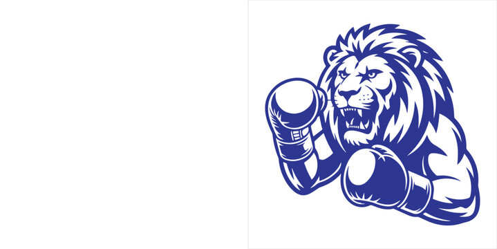 Lion with Boxing SVG  
