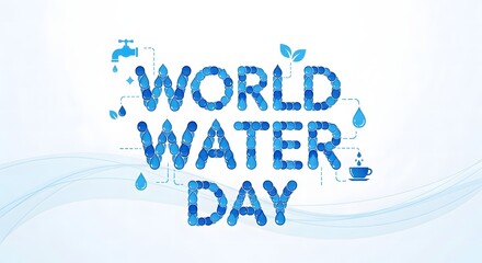 World Water Day Typography Minimal Design