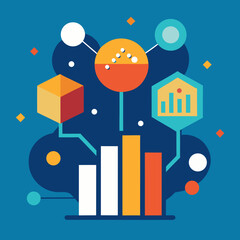 infographics vector illustration with charts