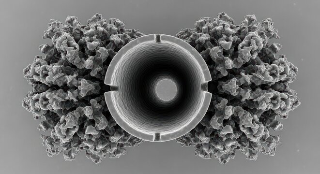 26S Proteasome Protein Degradation Complex Ion Abrasion Scanning Electron Micrograph Scientific Research