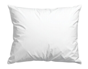 Fluffy white pillow with soft fabric texture on a black background