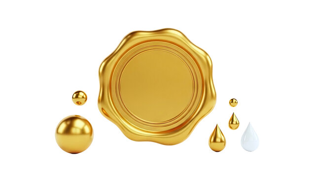 Golden Wax Seal and Drops
