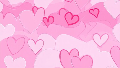 Soft Pink Heart Pattern Background for Romantic Celebrations.