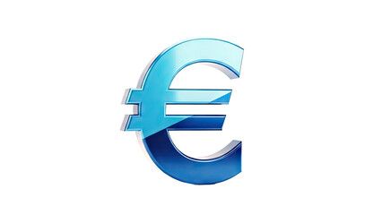 Obraz premium 3D Blue Euro Symbol Icon