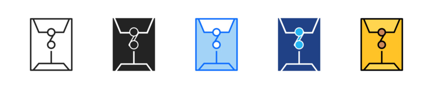 Interoffice Mail Icon Set Multiple Style Collection