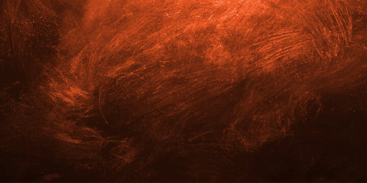 A dark grunge wallpaper featuring an explosion of hot orange flames and burning smoke across a textured brown leather and wood background