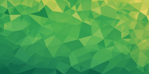 Creative geometric polygon background with green and yellow gradient colors and modern aesthetic style © Razu Ahmed Emran 2