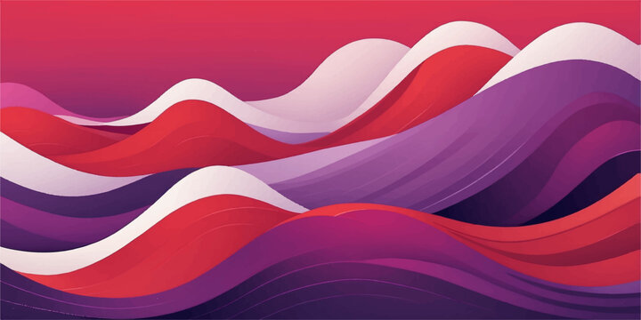 Creative layered wave background with modern smooth gradient curves and soft tones