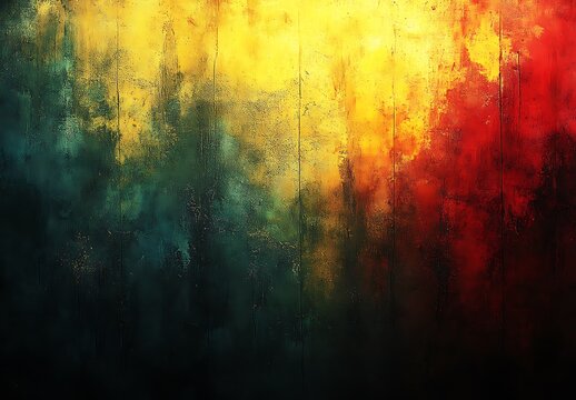 Abstract Rasta Colors Textured Grunge Background With Vertical Lines yellow