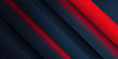 Obraz premium A diagonal abstract composition featuring alternating shades of blue and crimson stripes