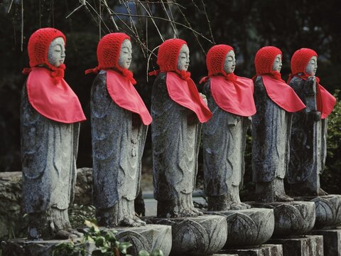 Tokyo,Japan - January 28, 2026: Jizo or Jizo statue, guardian deity of children and travelers